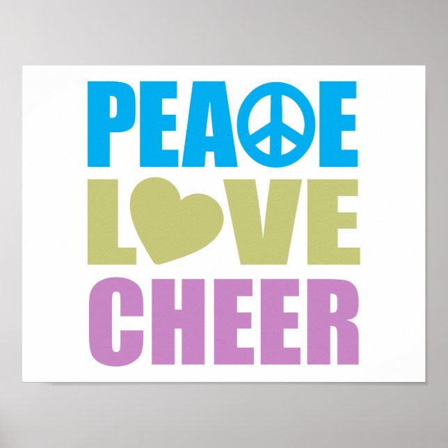 Peace Love Cheer Poster (Front)
