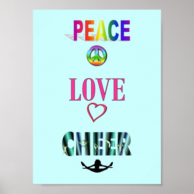 PEACE LOVE CHEER POSTER (Front)