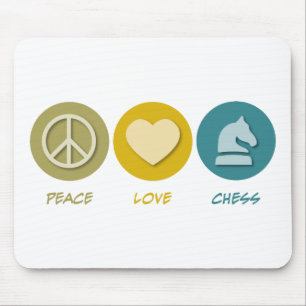 Peace Love Chess Mouse Pad