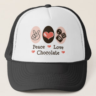 Peace Love Chocolate Hat
