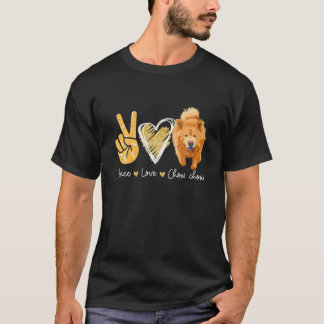 Peace Love Chow Chow Dog Lovers T-Shirt