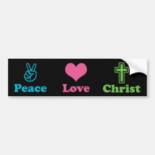 Peace Love Christ 2 Bumper Sticker