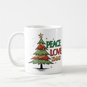 Peace, love,Christmas Coffee Mug