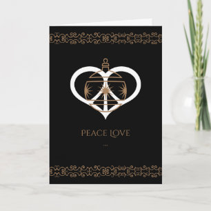 Peace Love & Christmas Folded Greeting Card