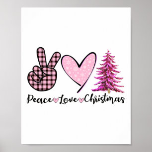 Peace Love Christmas - Funny Christmas Themed Desi Poster