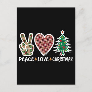 Peace Love Christmas, Funny Xmas Season Gifts Postcard