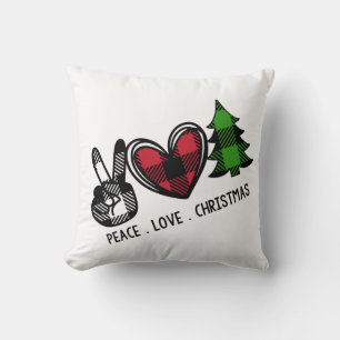 Peace Love Christmas Home Decor Cushion