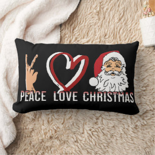 Peace Love Christmas Lumbar Cushion