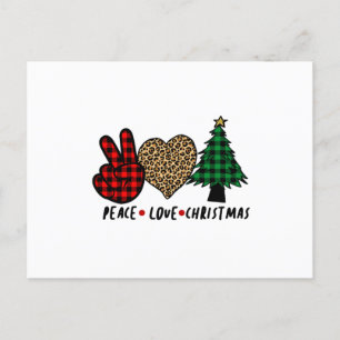 Peace Love Christmas Postcard