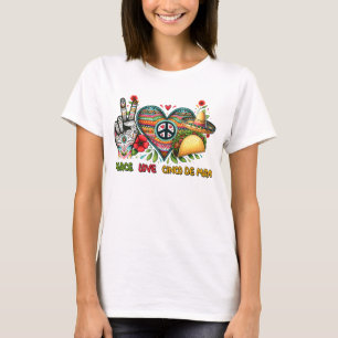 Peace Love Cinco De Mayo Shirt