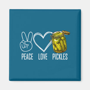 Peace Love Ckles Retro Jar Of Sliced Ckles Funny F Magnet