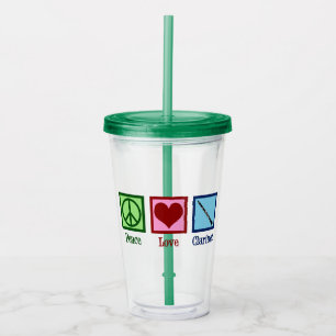 Peace Love Clarinets Acrylic Tumbler