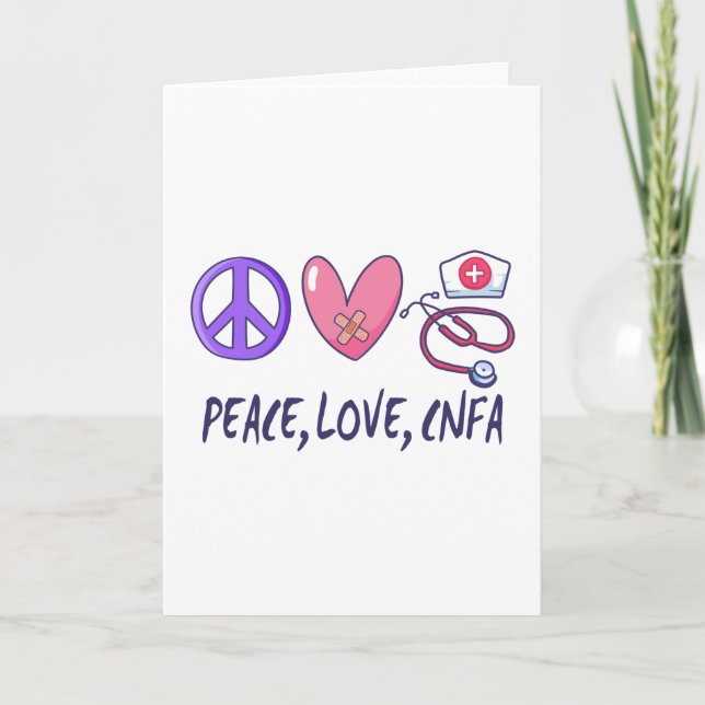 Peace Love CNFA Nurse Card (Front)