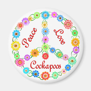 Peace Love Cockapoos Magnet
