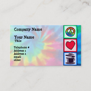 Peace, Love, Coffee Business Card