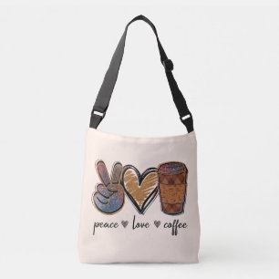 Peace Love Coffee Crossbody Bag
