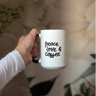Peace Love & Coffee Mug