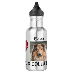 Peace Love Collies Dog Lovers 532 Ml Water Bottle