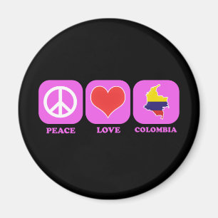 Peace Love Colombia Magnet