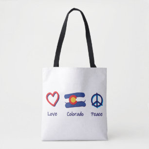 Peace Love Colorado Tote Bag