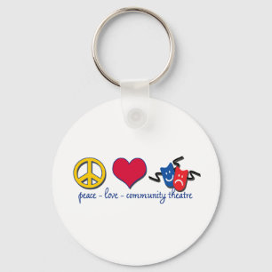 Peace Love Community Theatre Key Ring