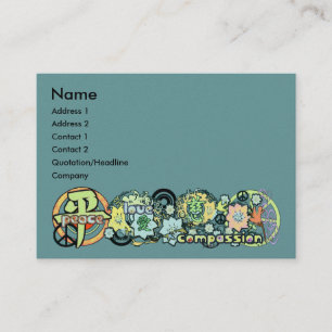 Peace Love Compassion Business Card