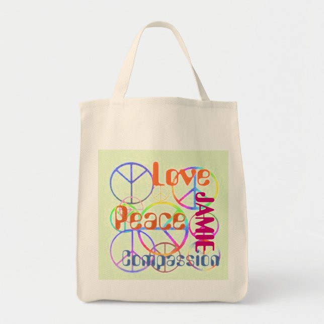 Peace Love Compassion Tote (Front)
