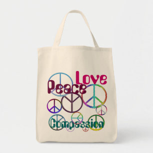 Peace Love Compassion Tote Bag