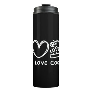 Peace, Love Cooking Retro Cooking Lover Chef Food Thermal Tumbler