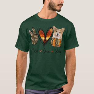 Peace Love CorgiAutumn Peace Dog Lover T-Shirt
