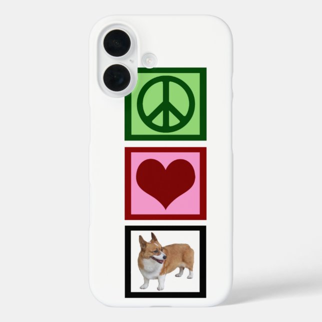 Peace Love Corgis Case-Mate iPhone Case (Back)