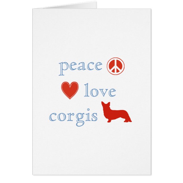 Peace Love Corgis Note (Front)