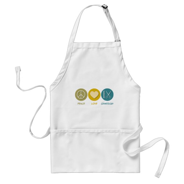 Peace Love Cosmetology Standard Apron (Front)