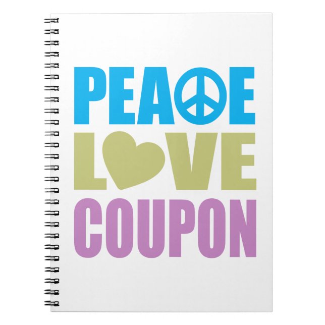 Peace Love Coupon Notebook (Front)