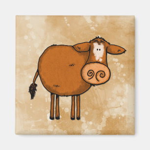 peace love cow magnet