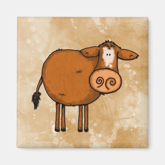 peace love cow magnet (Front)