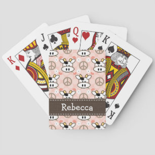 Peace Love Cow Playing Cards
