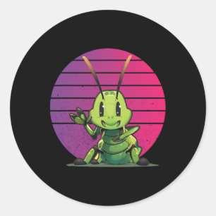 Peace Love Cricket Insects Peace Hand Bug Insect N Classic Round Sticker