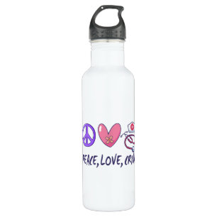 Peace Love CRNA Nurse 710 Ml Water Bottle