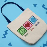 Peace Love Crochet Cute Monogram Crafting
