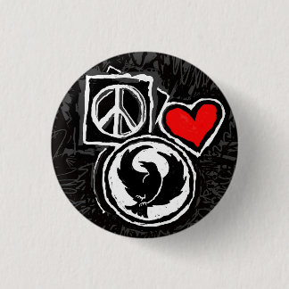 Peace, Love, Crowfoot 3 Cm Round Badge