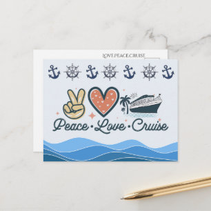 Peace Love Cruise Postcard