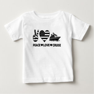 Peace Love Cruise USA Vacation Vibes Baby T-Shirt