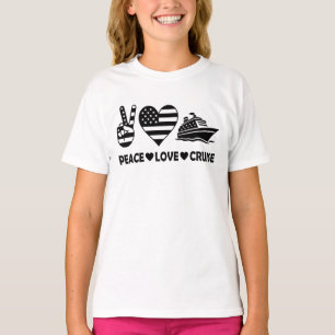Peace Love Cruise USA Vacation Vibes T-Shirt