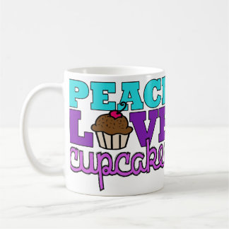 Peace, Love & Cupcakes! Mug Purple