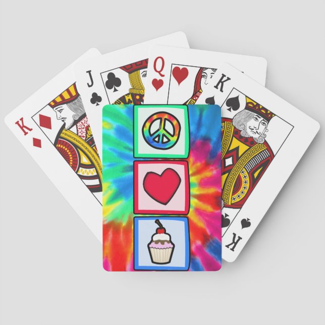 Peace, Love, Cupcakes Playing Cards (Back)