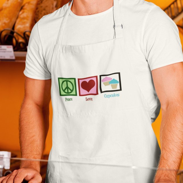 Peace Love Cupcakes Standard Apron (Creator Uploaded)