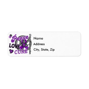 Peace Love Cure 2 Chiari Malformation Return Address Label
