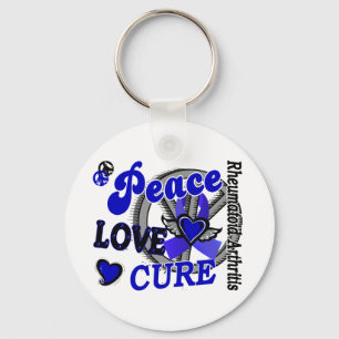 Peace Love Cure 2 Rheumatoid Arthritis Key Ring