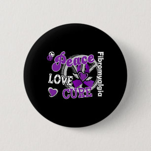 Peace Love Cure 6 Cm Round Badge